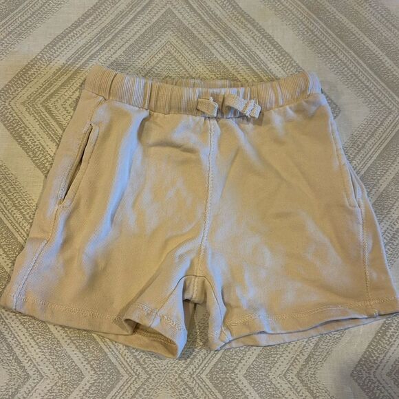 Zara Boys Light Beige Sweat Drawstring Shorts - Size 3-4 years - Picture 1 of 5